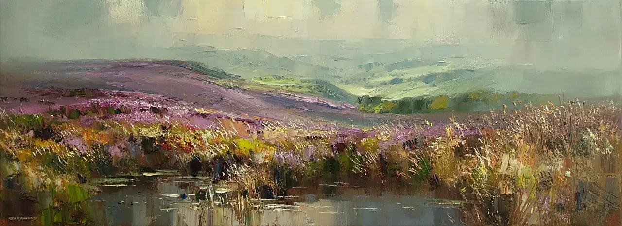 Rex Preston - sunlight in the valley, from beeley moor